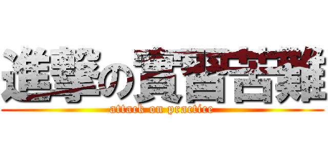 進撃の實習苦難 (attack on practice)