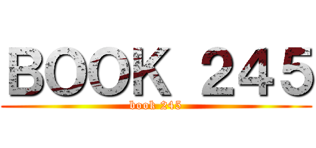 ＢＯＯＫ ２４５ (book 245)