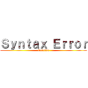 Ｓｙｎｔａｘ Ｅｒｒｏｒ (ExCriWs)