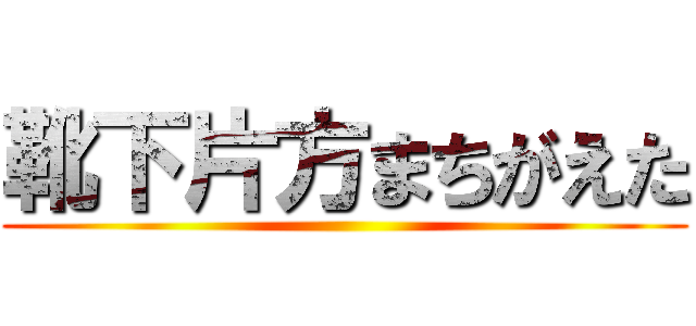 靴下片方まちがえた ()