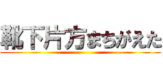 靴下片方まちがえた ()