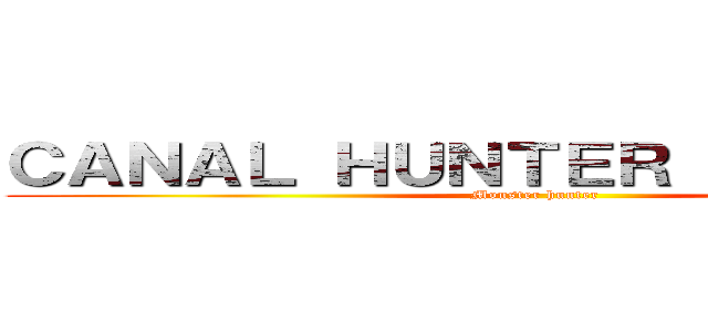 ＣＡＮＡＬ ＨＵＮＴＥＲ ＲＡＦＡＥＬ  (Monster hunter )