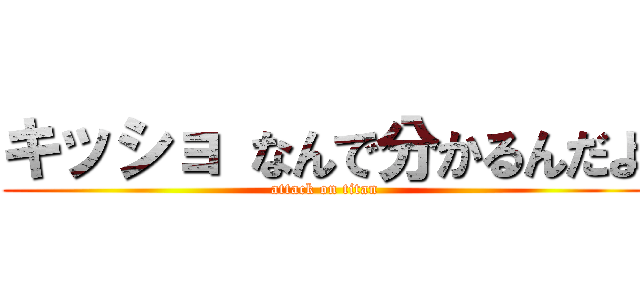 キッショ なんで分かるんだよ (attack on titan)