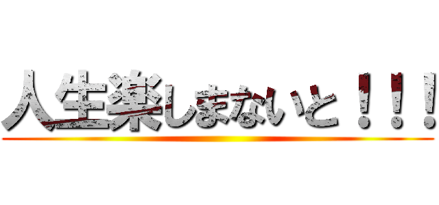 人生楽しまないと！！！ ()