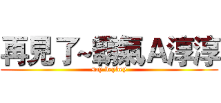 再見了~霸氣Ａ淳淳 (say beybey)