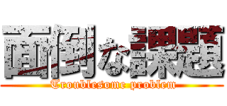 面倒な課題 ( Troublesome problem)