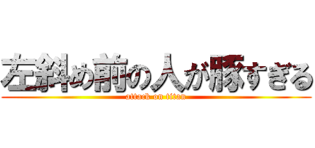 左斜め前の人が豚すぎる (attack on titan)