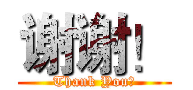 谢谢！ (Thank You！)