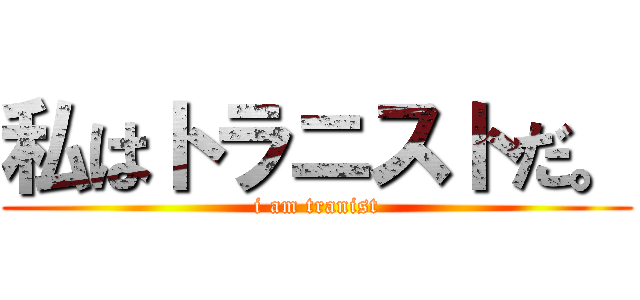 私はトラニストだ。 (i am tranist)