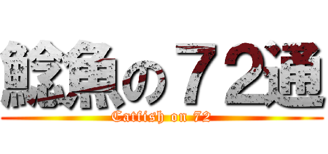 鯰魚の７２通 (Catfish on 72)