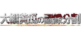 大棚黄瓜の圖像分割 (Segmentation of Greenhouse Cucumber)