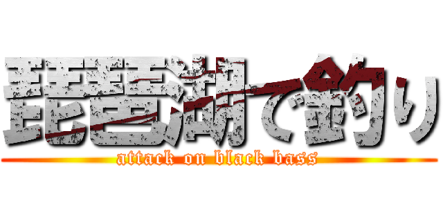 琵琶湖で釣り (attack on black bass)