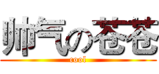 帅气の苍苍 (cool)