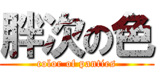 胖次の色 (color of panties)