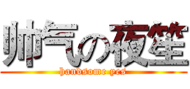 帅气の夜笙 (handsome yes)