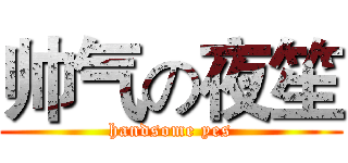 帅气の夜笙 (handsome yes)