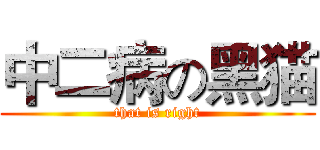 中二病の黑猫 (that is right)