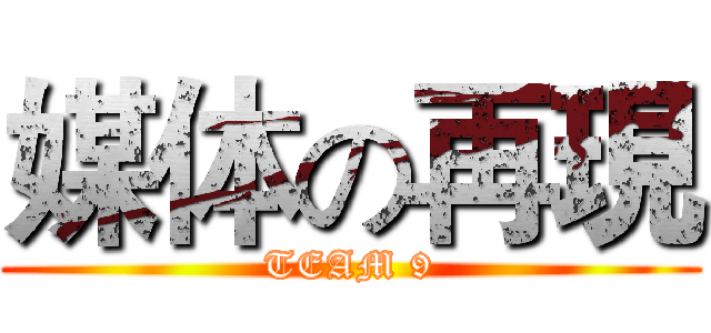 媒体の再現 (TEAM 9)