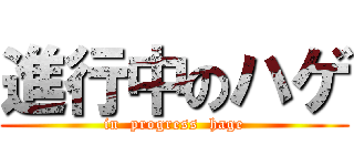 進行中のハゲ (in  progress  hage)