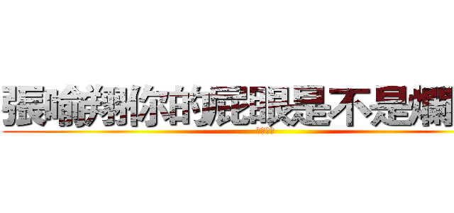 張喻翔你的屁眼是不是爛掉了 (屁眼爛掉)