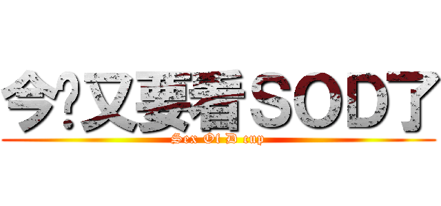 今晚又要看ＳＯＤ了 (Sex Of D cup)