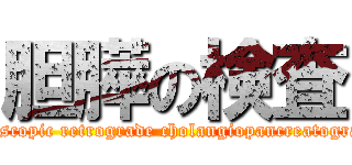 胆膵の検査 (Endoscopic retrograde cholangiopancreatography)