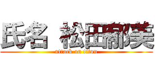 氏名 松田郁美 (attack on titan)