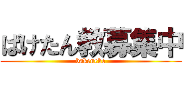 ばけたん教募集中 (bakeneko)