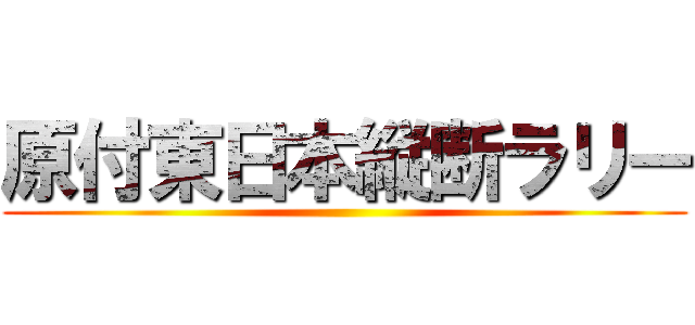 原付東日本縦断ラリー ()