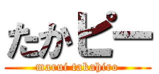 たかピー (marui takahiro)