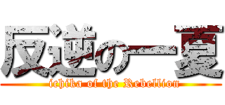 反逆の一夏 (  ichika of the Rebellion)