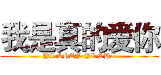我是真的爱你 (YI SHEN YI SHI)