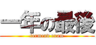 一年の最後 (termend exam)