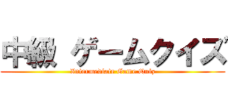 中級 ゲームクイズ (Intermediate Game Quiz)