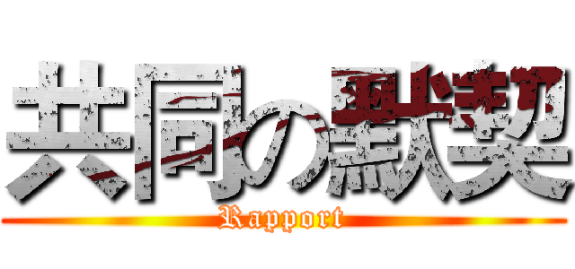共同の默契 (Rapport)