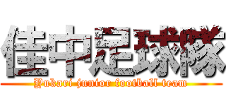 佳中足球隊 (Yukari junior football team)