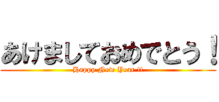あけましておめでとう！ (Happy New Year !!)