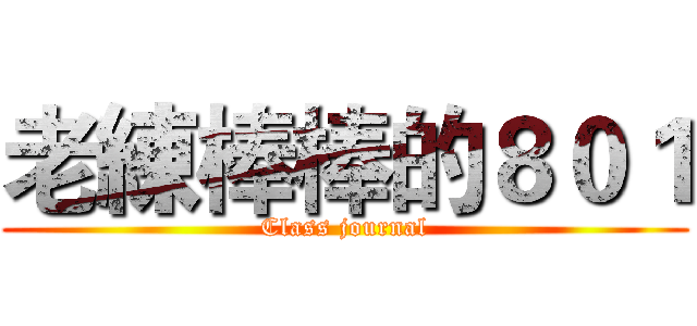 老練棒棒的８０１ (Class journal)