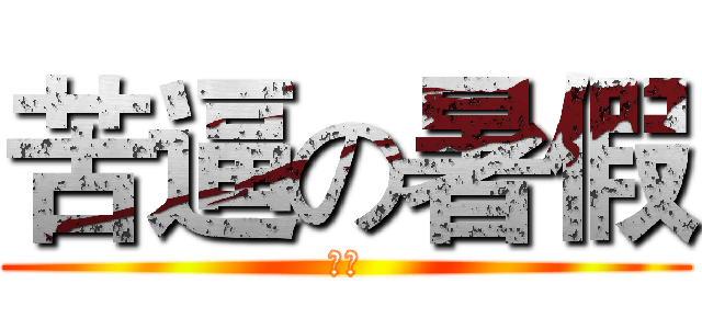 苦逼の暑假 (呵呵)