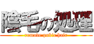 陰毛の処理 (remove pubic hair)