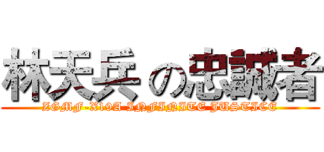 林天兵 の忠誠者 (ZGMF-X19A INFINITE JUSTICE)