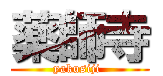 薬師寺 (yakusiji )