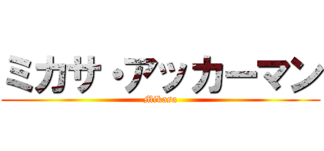 ミカサ・アッカーマン (Mikasa)