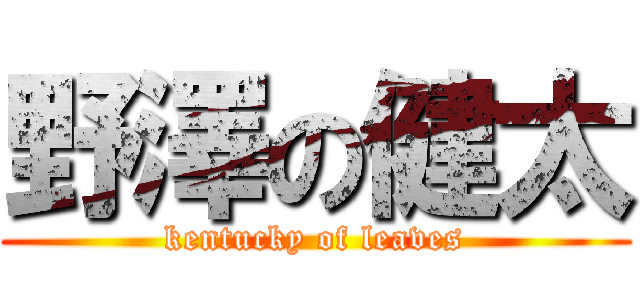 野澤の健太 (kentucky of leaves)