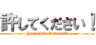 許してください！ (Yurushite Kudasai！)