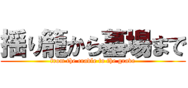 揺り籠から墓場まで (from the cradle to the grave)