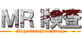 ＭＲＩ検査 (Magendurchleuchtung)