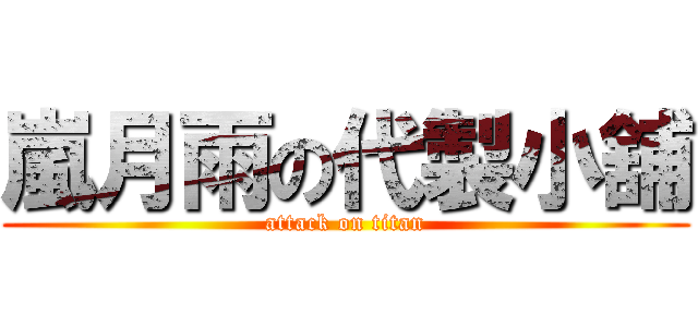 嵐月雨の代製小舖 (attack on titan)