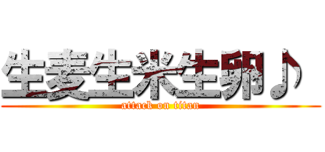 生麦生米生卵♪  (attack on titan)