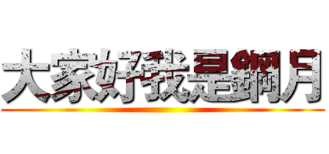 大家好我是鋼月 ()
